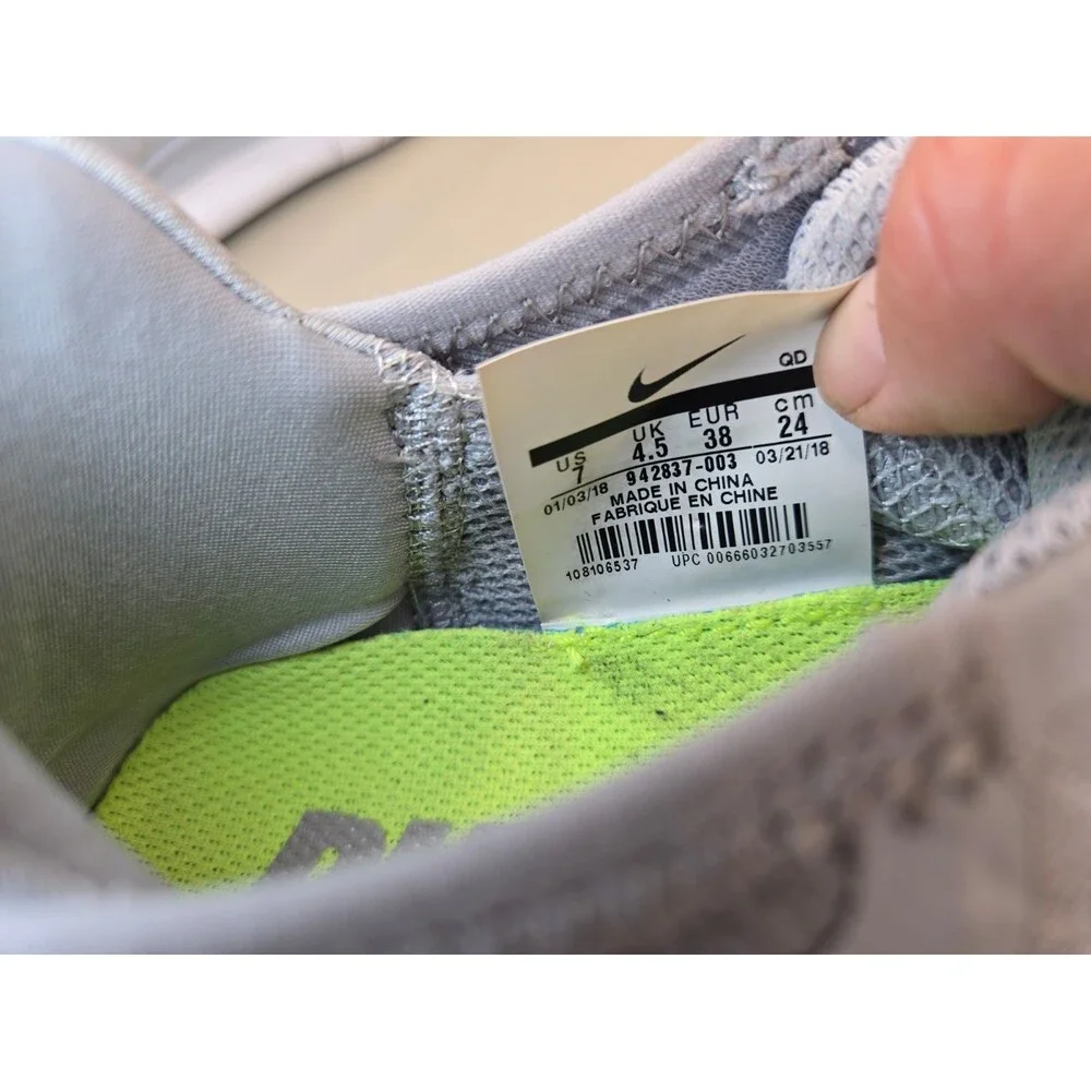 Nike Free RN 2018 Shoes Women's 7 Wolf Grey Running Athletic Barefoot Sneakers